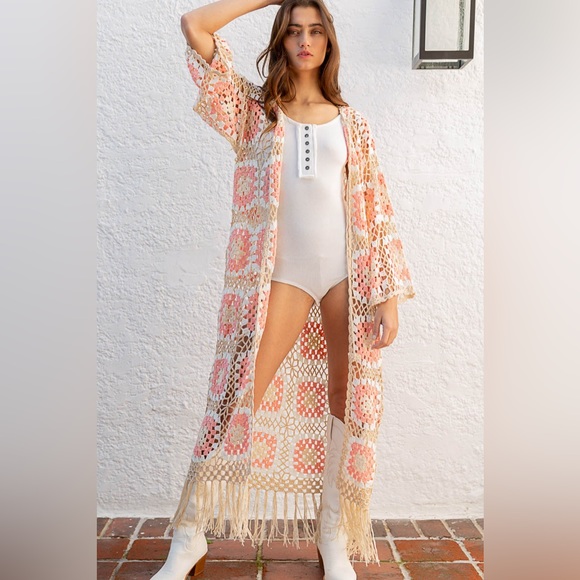 Pol Stunning Crochet Long Duster - Picture 5 of 5